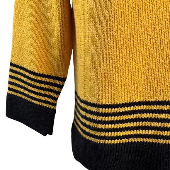 FIA Italia Handloomed Vintage Sweater Golden Yellow/Black Women's Size Large - Picture 6 of 9